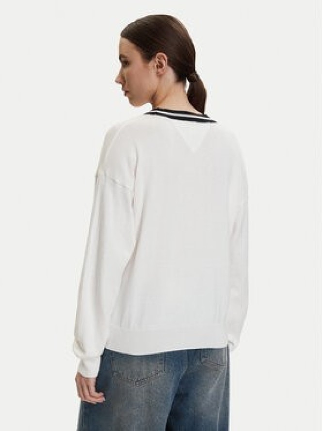 Tommy Jeans Sweter DW0DW22778 Biały Regular Fit