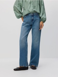 Jeansy straight - niebieski