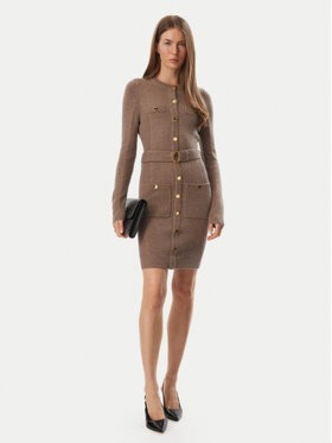 Marciano Guess Sukienka dzianinowa 5BGK43 5893Z Brązowy Regular Fit