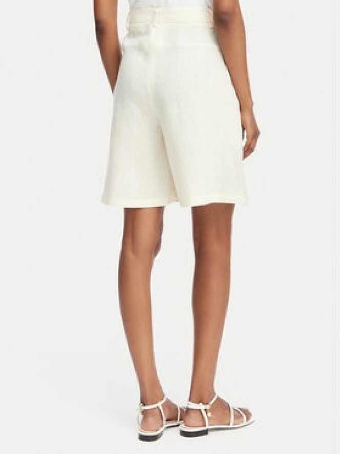 Marella Szorty materiałowe Adorni 2615141032 Écru Regular Fit