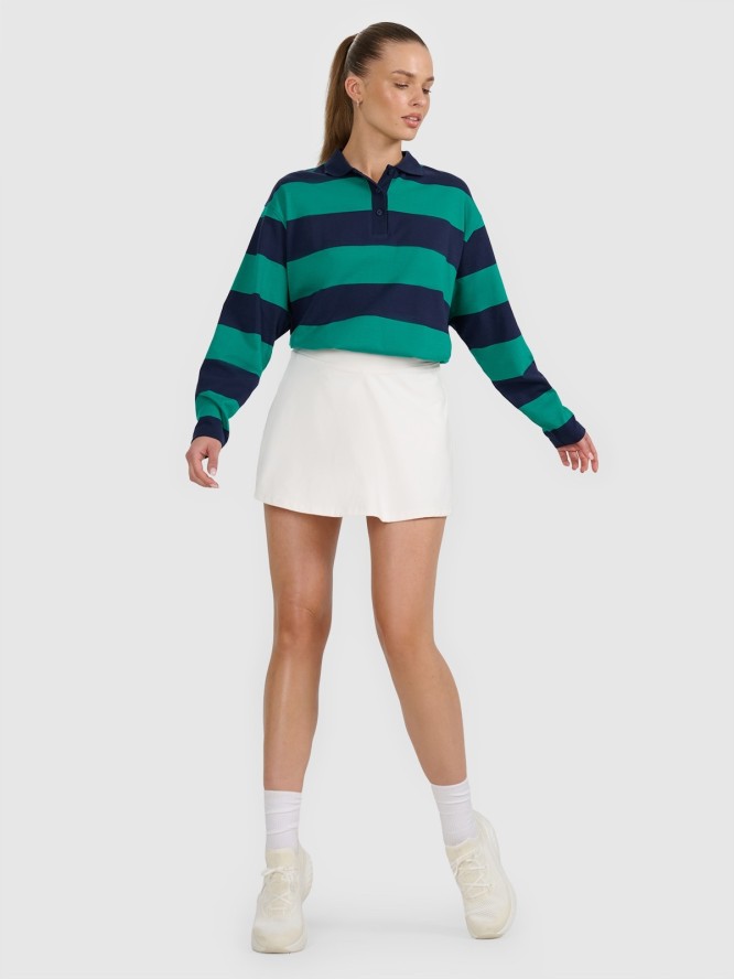 4F Longsleeve oversize damski - zielony S