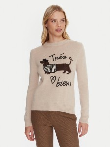 Weekend Max Mara Sweter Nitra 2525366292 Beżowy Regular Fit