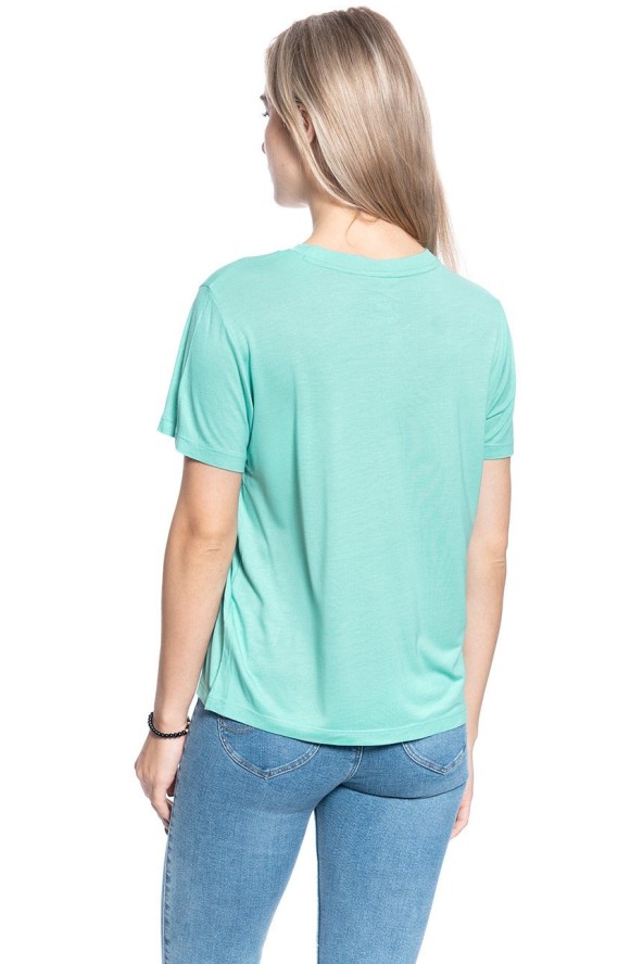 DAMSKI T-SHIRT LEE RELAXED FIT TEE AGATE GREEN L40CBWNB 112108497