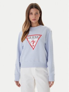 Guess Bluza W2YQ16 KBA11 Błękitny Regular Fit