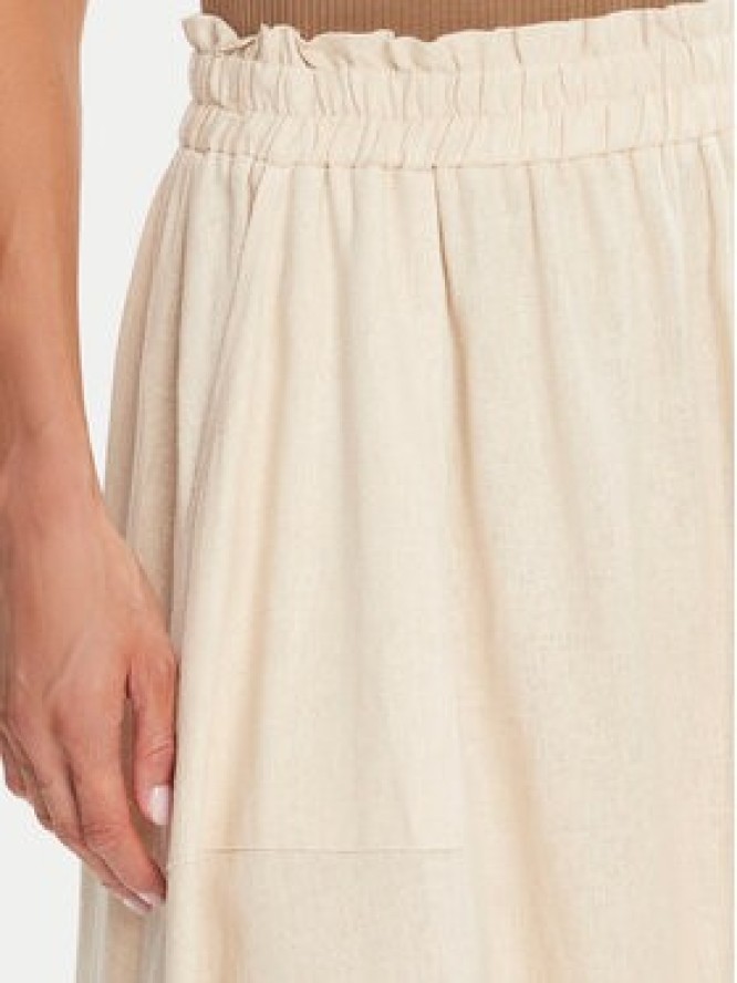 YAS Spódnica maxi Flaxy 26036370 Beżowy Regular Fit