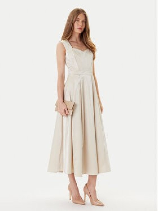 Rinascimento Sukienka koktajlowa CFC0125066003 Beżowy Regular Fit