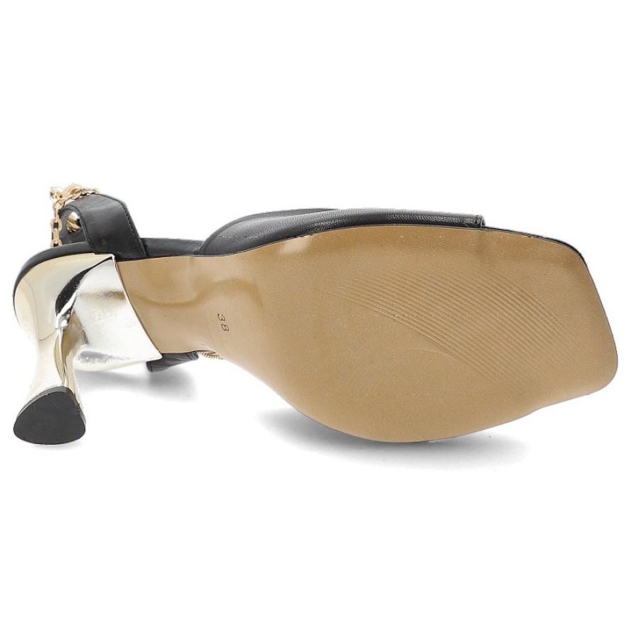 Czarne Sandały Chebello Eleganckie Obuwie Damskie Na Szpilce