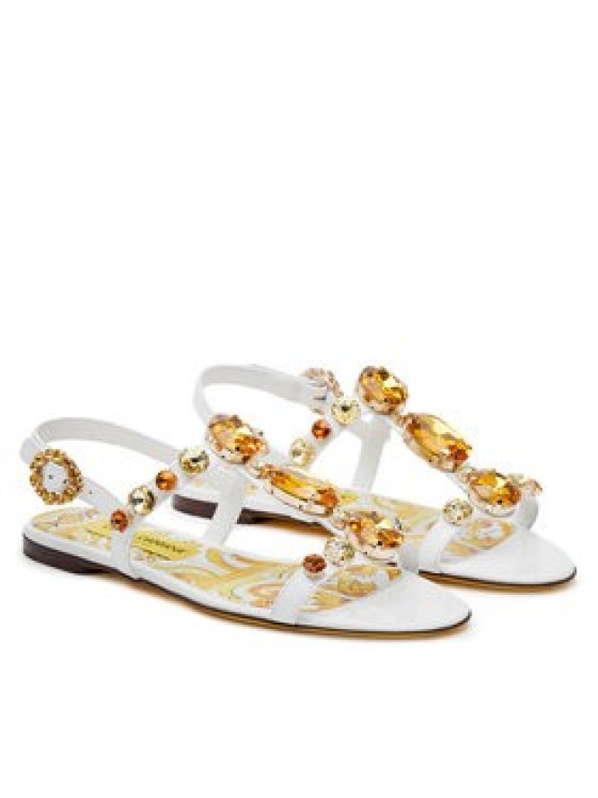 Dolce&Gabbana Sandały CQ0601 AT848 Biały