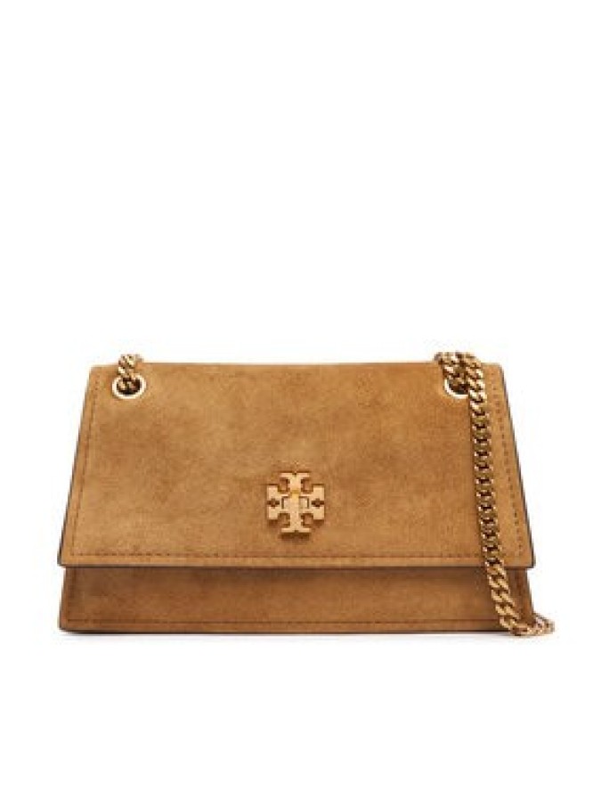 Tory Burch Torebka Kira Turnlock Suede Mini Bag 178150 Brązowy
