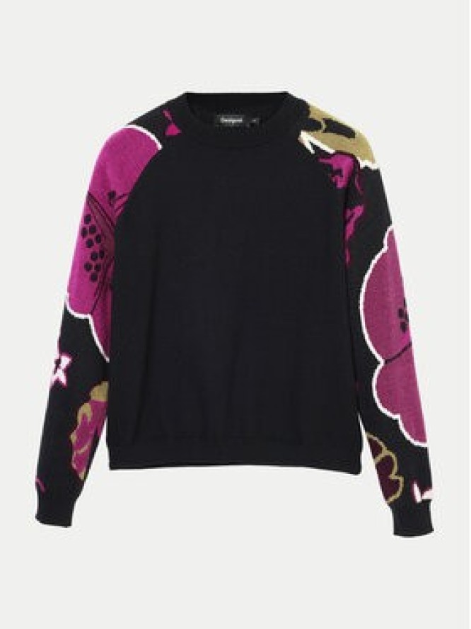 Desigual Sweter Barrie 24WWJF24 Czarny Regular Fit