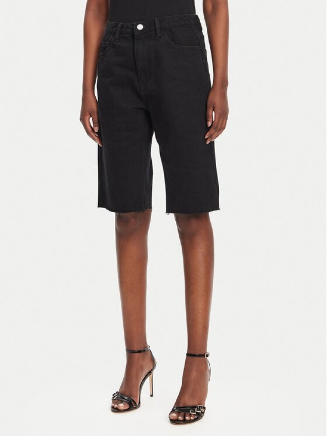 Eleh Szorty jeansowe EL027 Czarny Regular Fit