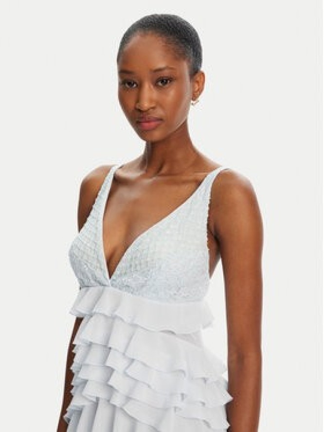 Elisabetta Franchi Sukienka koktajlowa AB-R42-52E2-V680 Biały Regular Fit