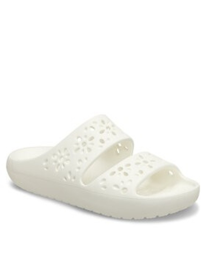 Crocs Klapki Classic Floral Cutout Sandal 210966 Biały