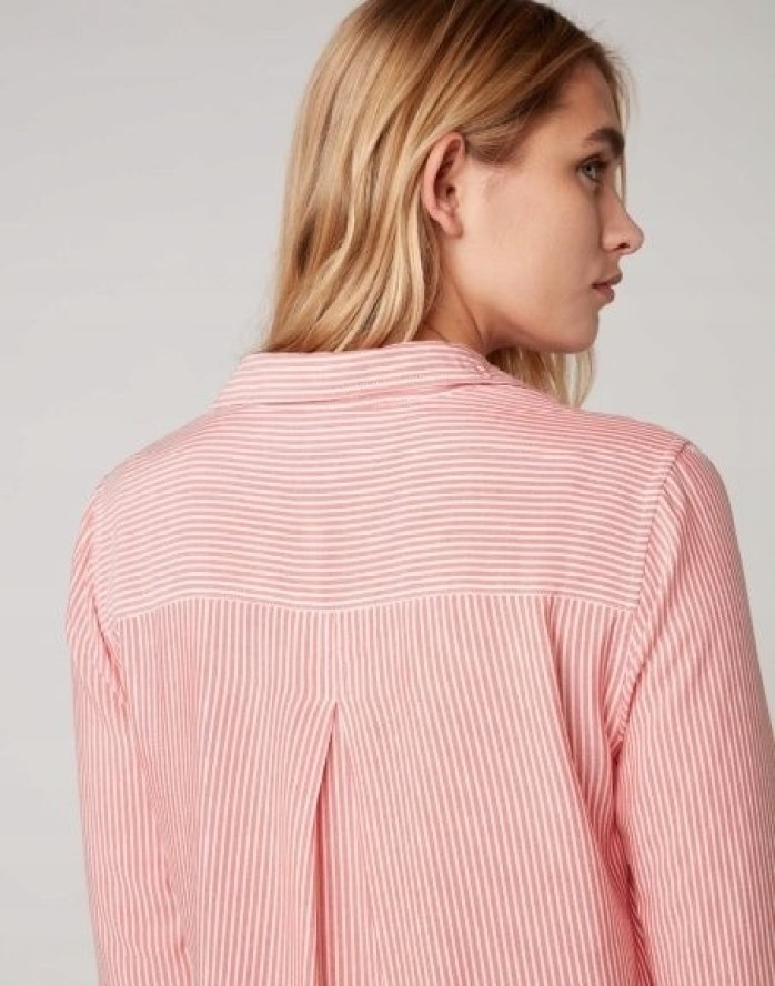 WRANGLER 1PKT STRIPE SHIRT DAMSKA KOSZULA BITTERSWEET RED W5R4TIXBO 112130312