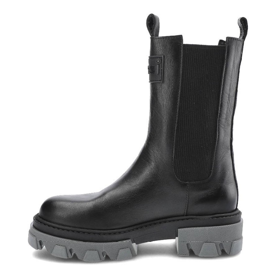 Czarne Botki Nessi Damskie Wygodne Buty Jesienne