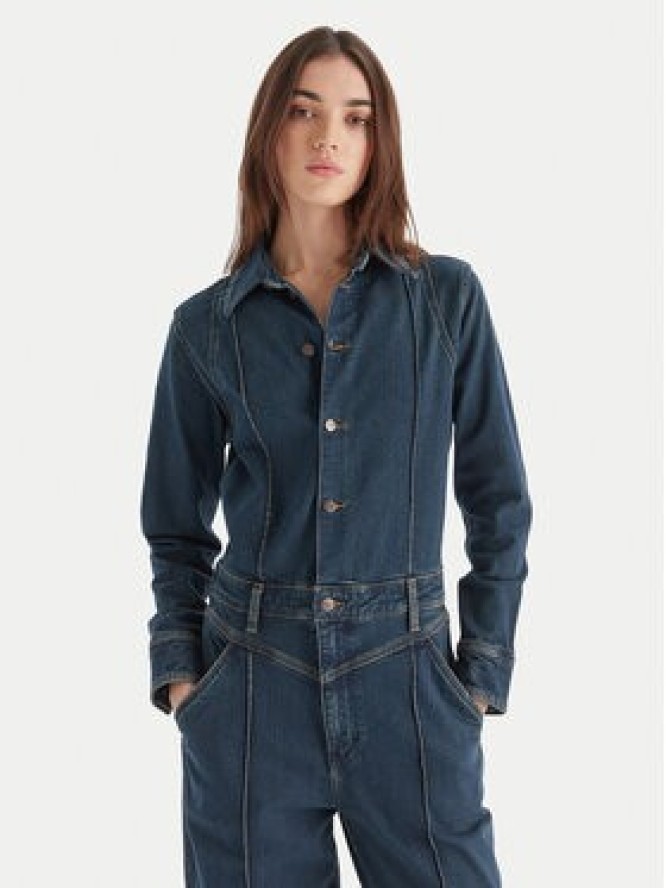 Wrangler Kombinezon Western 112371042 Granatowy Regular Fit