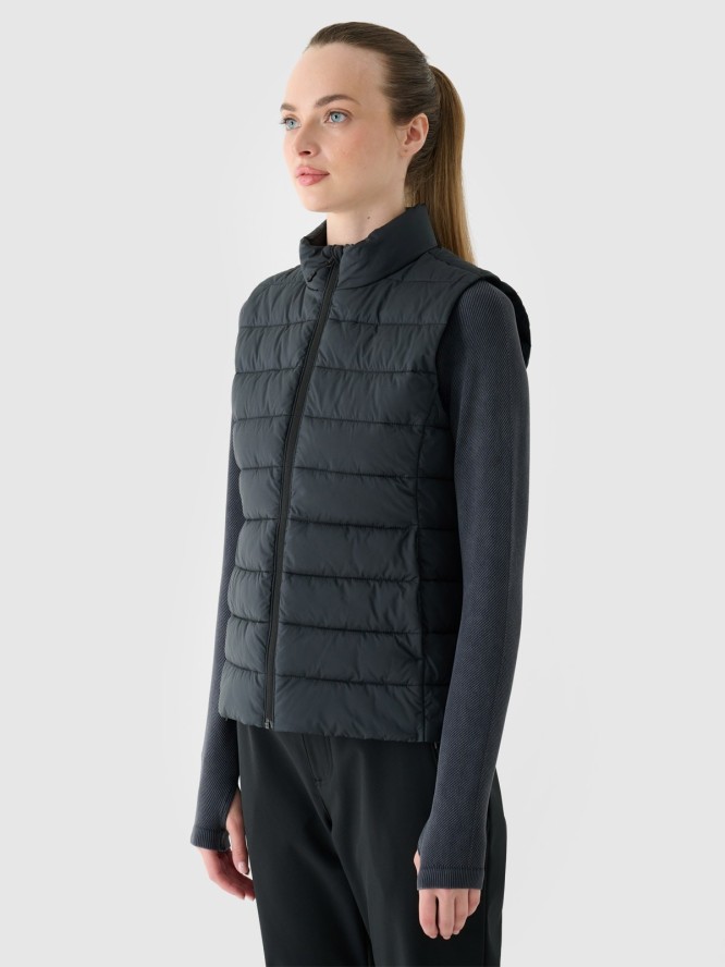 4F Bezrękawnik puchowy z wypełnieniem syntetycznym damski - czarny XS