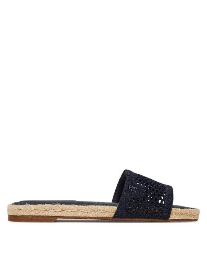 Tommy Hilfiger Espadryle Knit Mesh Espadrille Flat Sandal FW0FW08744 Granatowy