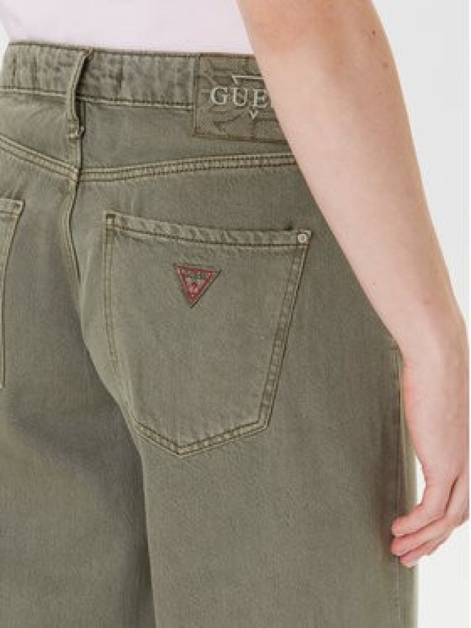 Guess Jeansy W5RA96 WFD53 Zielony Palazzo Fit