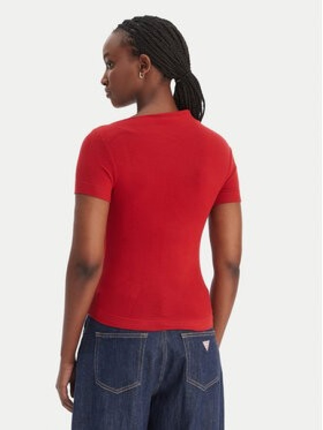 Guess Bluzka W6RP16 KD012 Czerwony Regular Fit