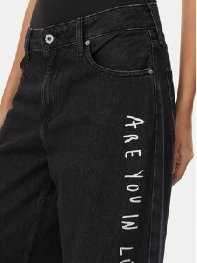 Karl Lagerfeld Jeans Jeansy B4W10111 Czarny Wide Leg