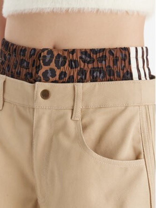 adidas Szorty jeansowe Firebird Utility JX8762 Beżowy Regular Fit