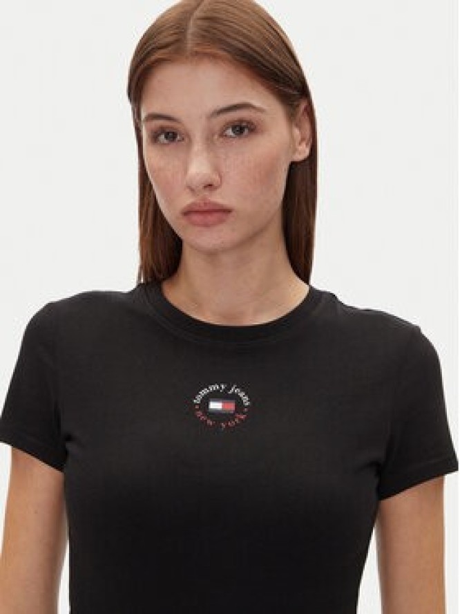 Tommy Jeans T-Shirt Tjw Slim Essential Logo 2 Tee DW0DW20316 Czarny Regular Fit