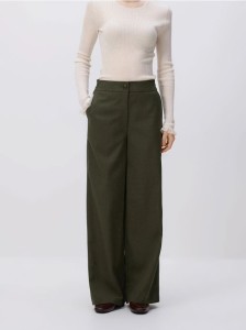 Spodnie z szeroką nogawką - zielony