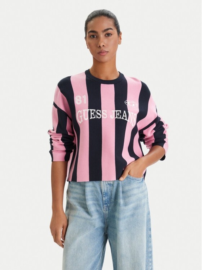 Guess Jeans Sweter W6RR17 Z3FC2 Kolorowy Regular Fit