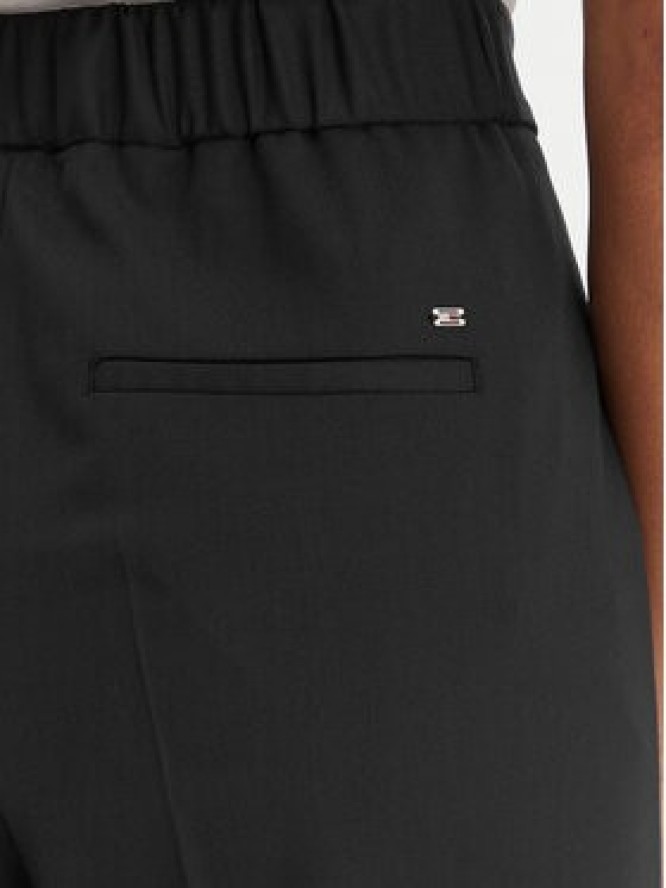 Tommy Hilfiger Spodnie materiałowe Timeless WW0WW48801 Czarny Wide Leg