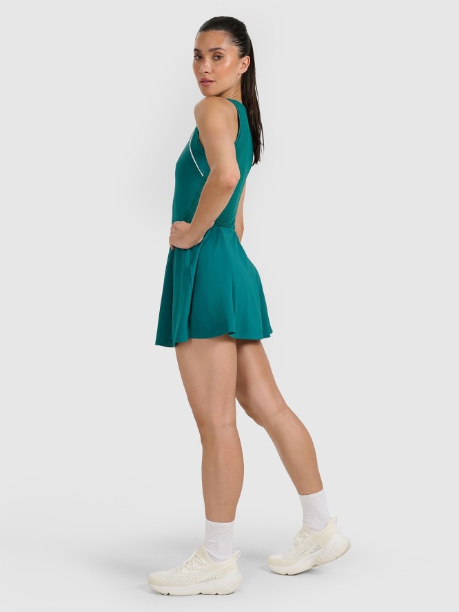 4F Sukienka tenisowa damska - zielona L