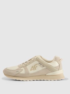 4F Sneakersy 4CITY z elementami zamszowymi damskie - beżowe 36