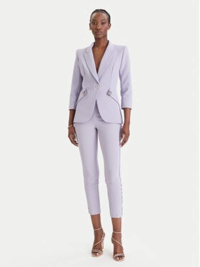 Elisabetta Franchi Marynarka GI-215-61E2-V590 Fioletowy Regular Fit