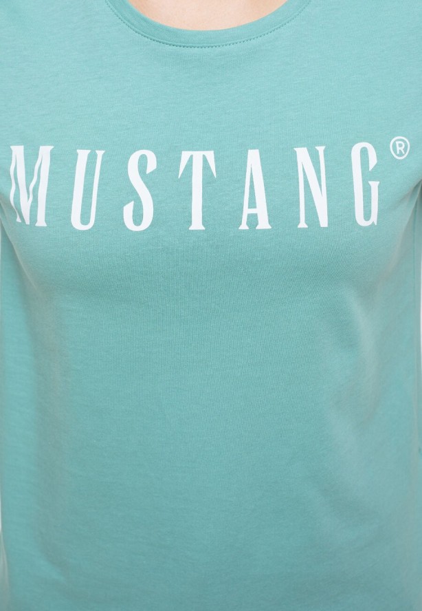 MUSTANG Alina C Logo Tee Damski T-shirt Mineral Blue 1013222 6236