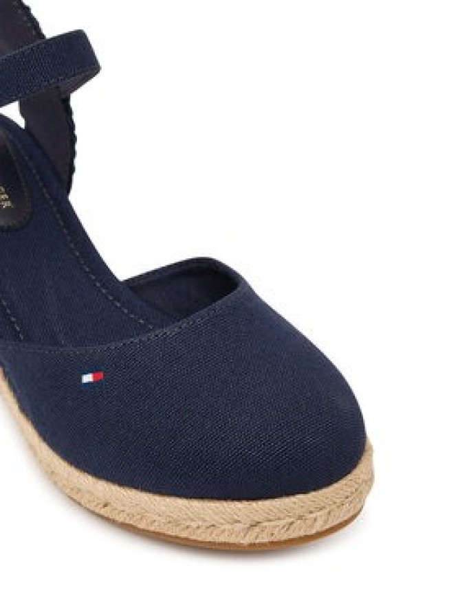 Tommy Hilfiger Espadryle Mid Wedge Espad Closed Toe FW0FW09233 Granatowy