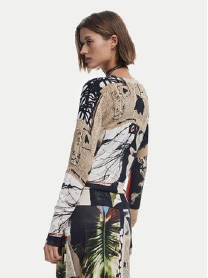Desigual Sweter Collagelacro 25SWJF27 Kolorowy Regular Fit