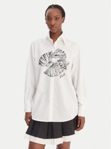 KARL LAGERFELD Koszula B1W11002 Biały Relaxed Fit