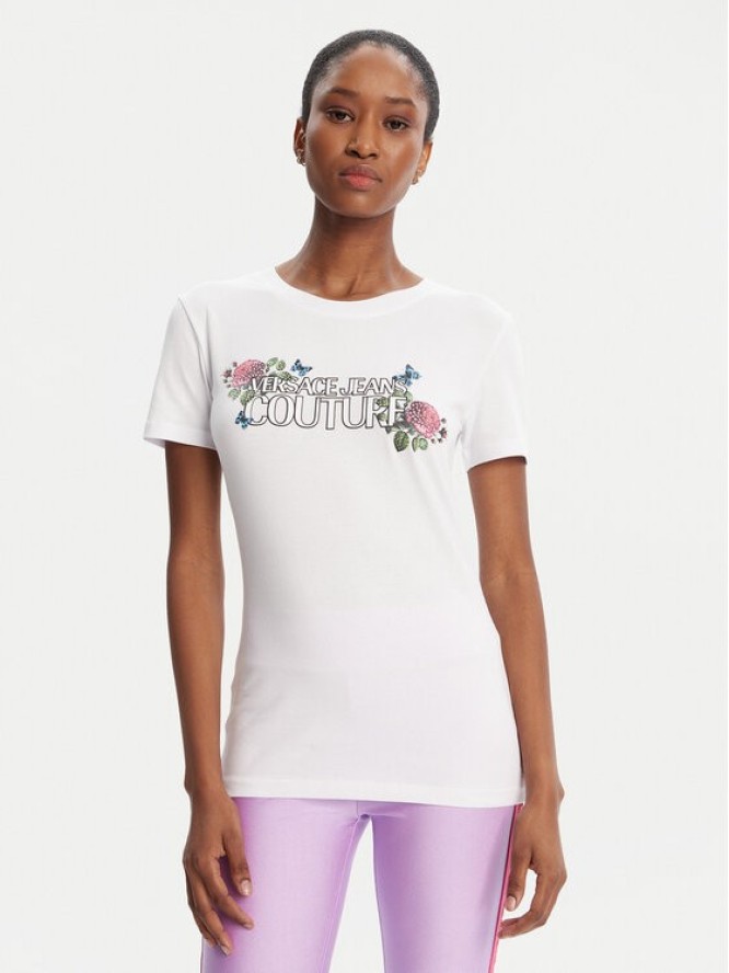 Versace Jeans Couture T-Shirt 79HAHB00 CJB01 Biały Regular Fit