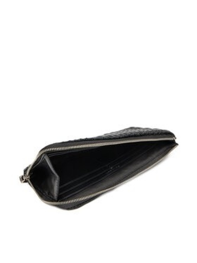 Calvin Klein Portfel Ruched Long L-Zip LV04K1085G Czarny