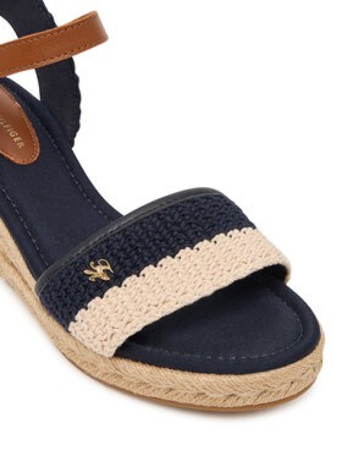 Tommy Hilfiger Espadryle Mid Espad Wedge Crochet FW0FW09516 Granatowy