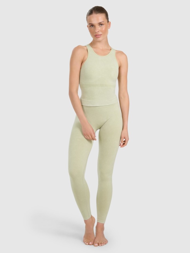 4F Top do jogi i pilatesu slim szybkoschnący damski - zielony XS/S