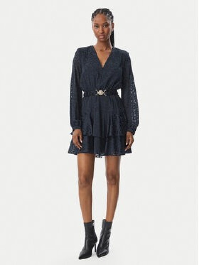 Guess Sukienka koktajlowa W6BK42 W4225 Granatowy Regular Fit