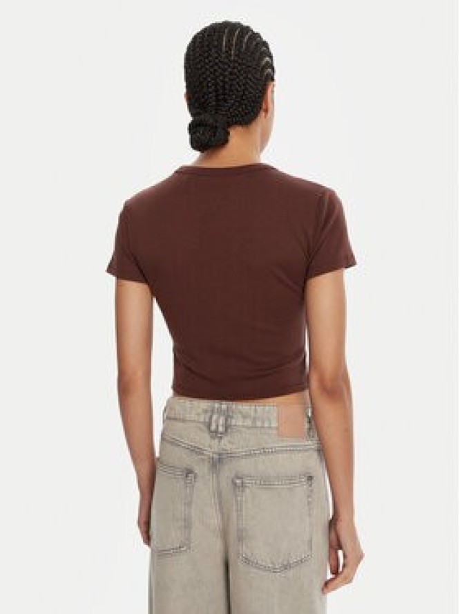 HUGO T-Shirt Delanor 50512000 Brązowy Slim Fit