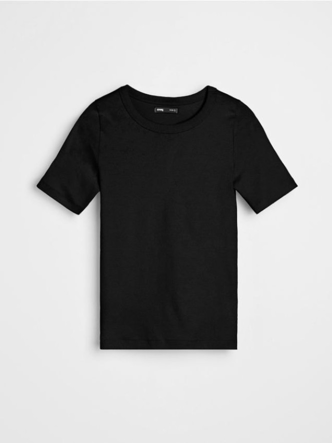 Bawełniana koszulka basic - czarny