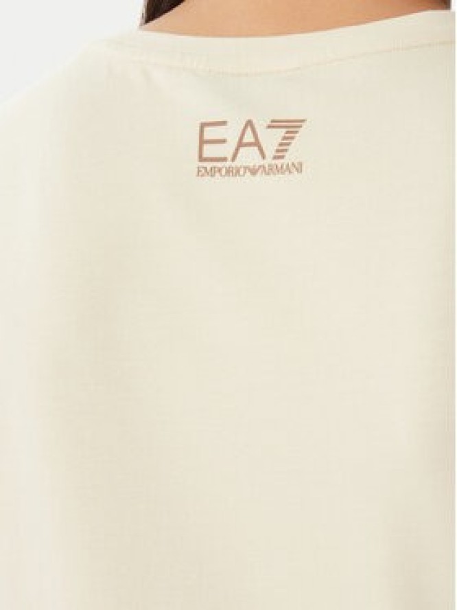 EA7 Emporio Armani T-Shirt 7W001093 AF10373 U1088 Beżowy Regular Fit