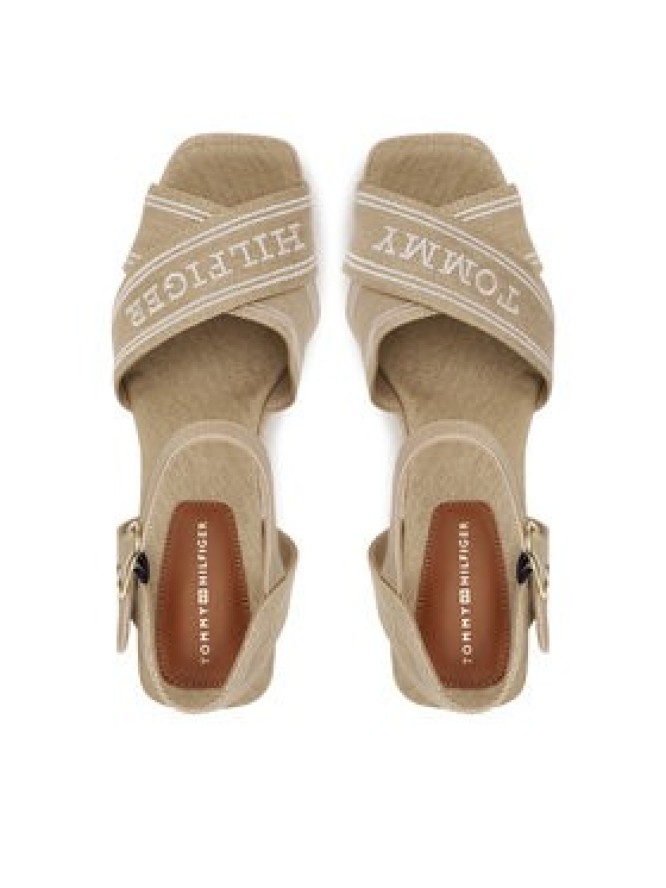 Tommy Hilfiger Espadryle Tommy Hilfiger Espad High Wedge FW0FW08668 Beżowy