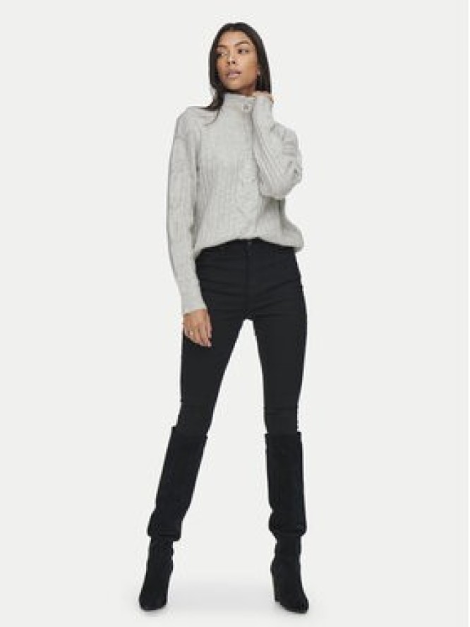 JDY Sweter Andrea 15242811 Szary Regular Fit