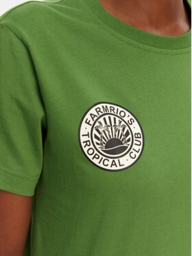 adidas T-Shirt FARM Graphic JD6292 Zielony Regular Fit