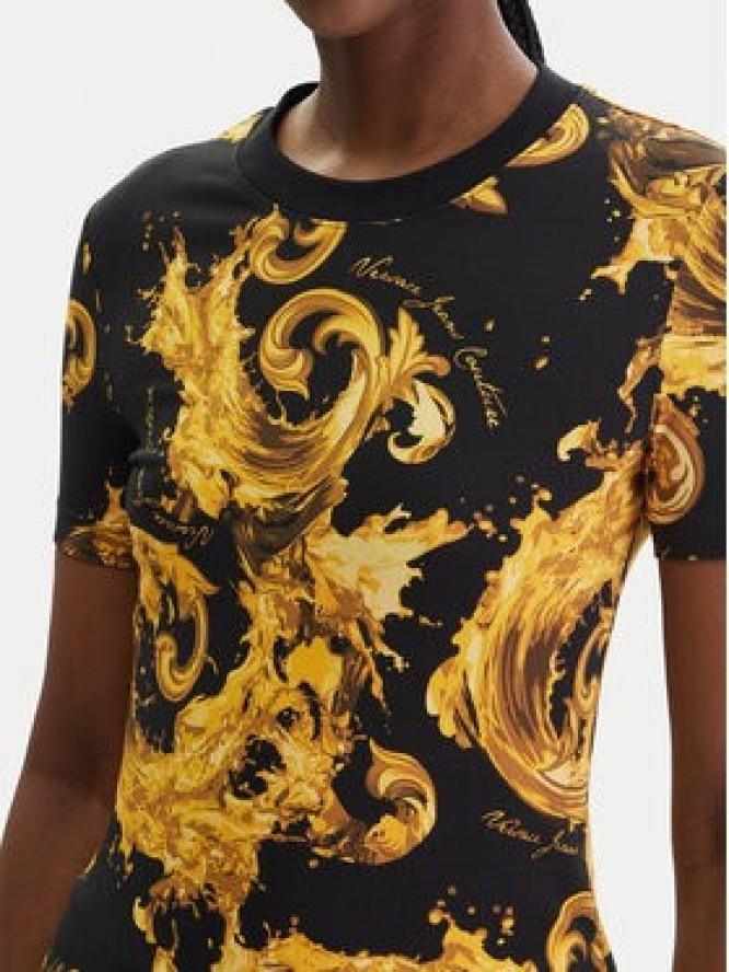 Versace Jeans Couture T-Shirt 80HAH608 JS553 Czarny Regular Fit