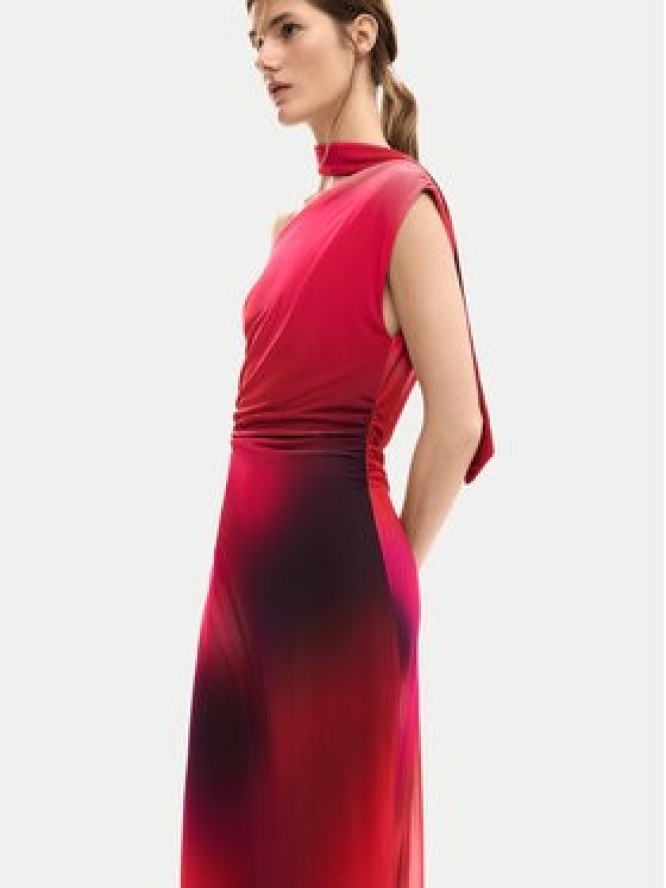 Desigual Sukienka koktajlowa Maine 26SWVK19 Czerwony Slim Fit